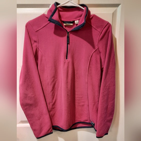 L.L.Bean Pink Fleece 1/4 Zip Pullover size XS - Picture 1 of 12
